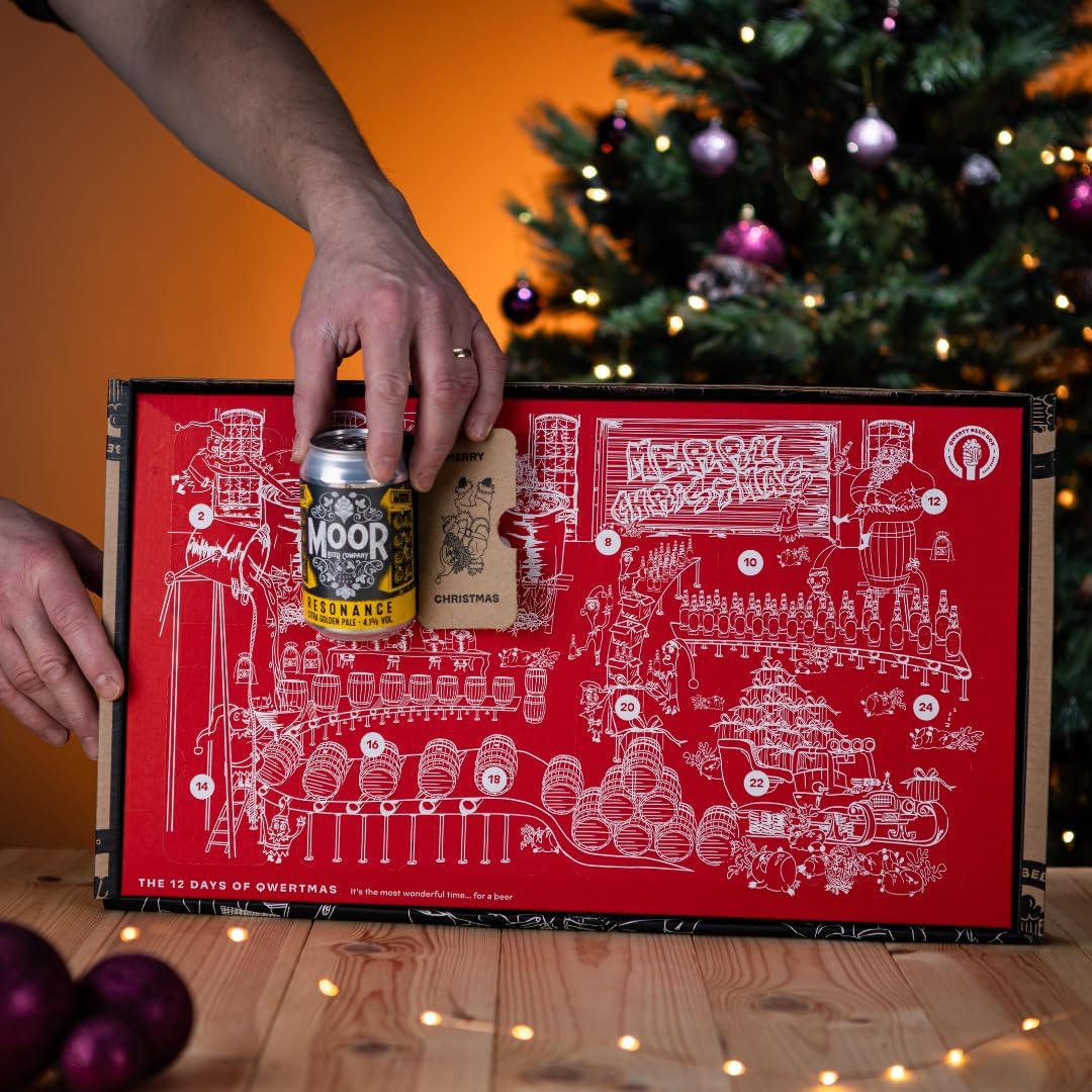 Premium 2026 Craft Beer Advent Calendar - IPA & Pale Ale Beer Gift Hamper - 12 Days of Christmas by QWERTY Beer Box - Beer Gift Set For Him IPA / Pale Ale Advent