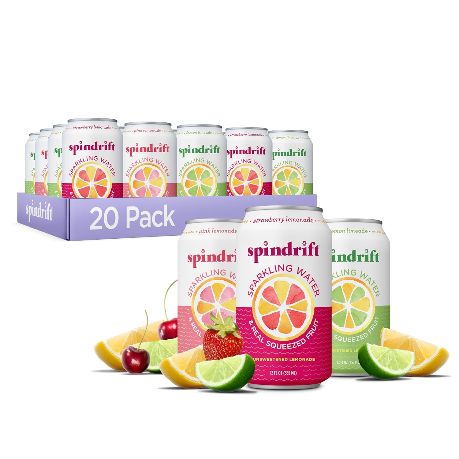 Lemonade 3 Flavor Variety 20 Pack,12 Fl Oz (Pack of 20)