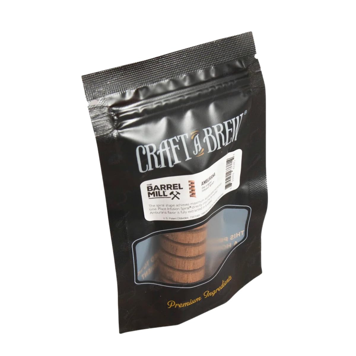 Amburana Infusion Spirals - Light Toast - For At Home Beer Brewing - Gives Homebrewed Beer A Barrel Aged Flavor - Gingerbread & Vanilla - 1 Small Oak Aging Spiral - For 1 gal Batch