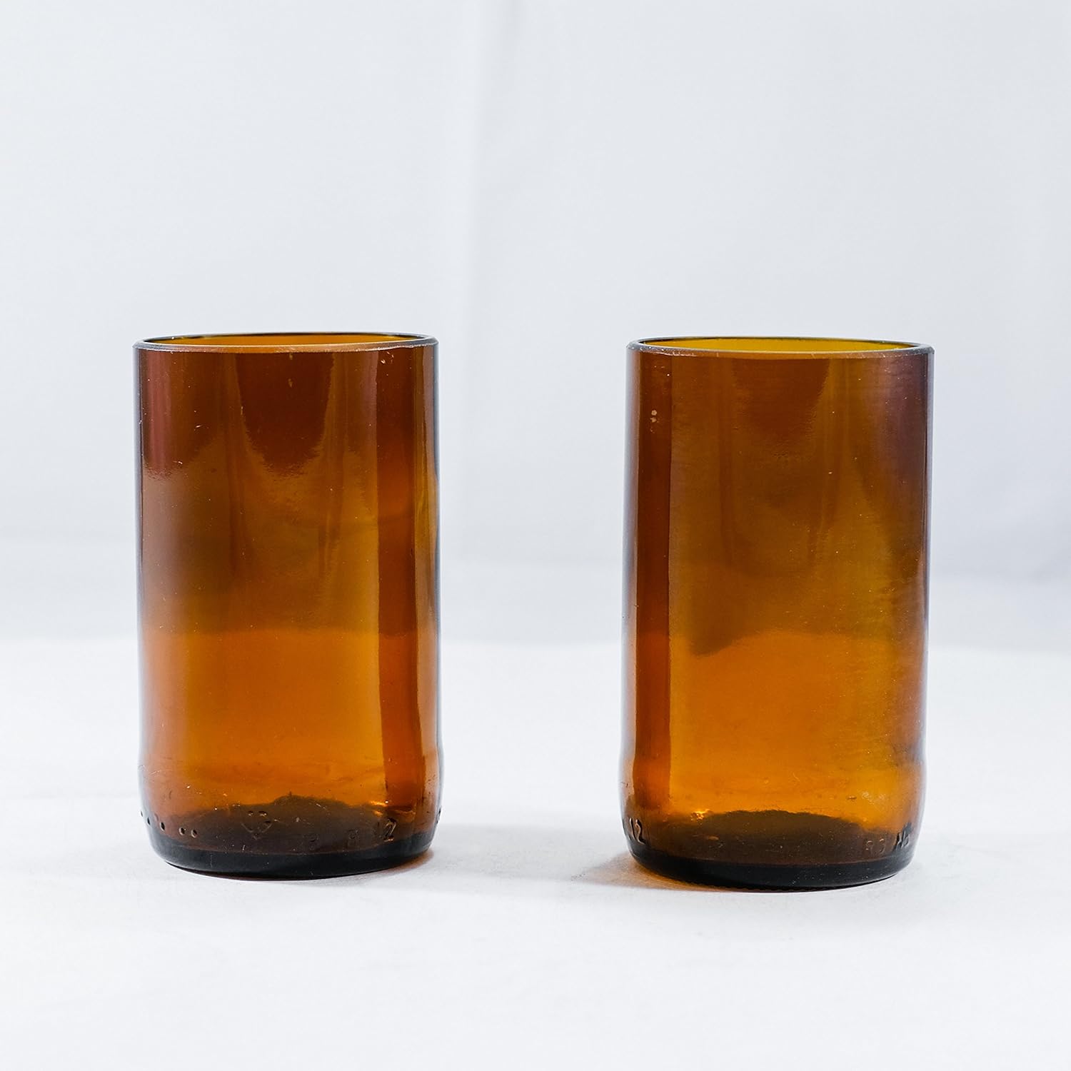 Amber Brown Beer Bottle Drinking Glasses 16 Oz SET OF 2, SET OF 4, SET OF 6 (2)
