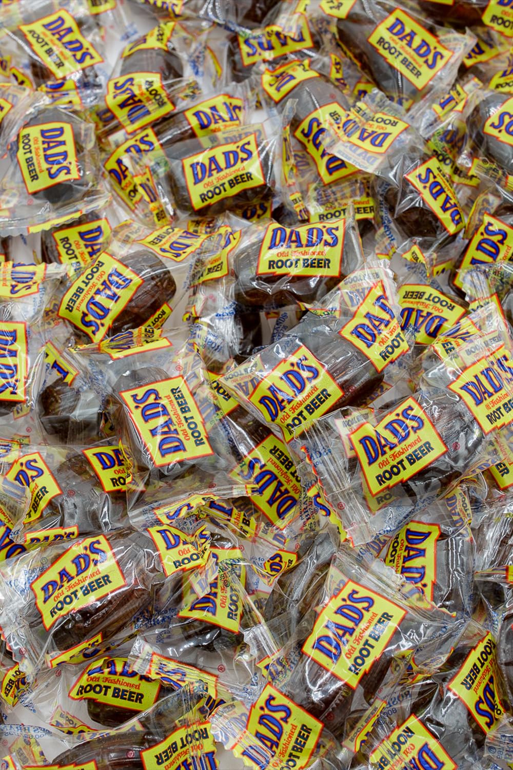 DAD'S ROOT BEER BARRELS Hard Candy 2 lb – Bulk Caramels Bag, Old Fashioned Candies, Original Flavor, Individually Wrapped (100 Pieces)