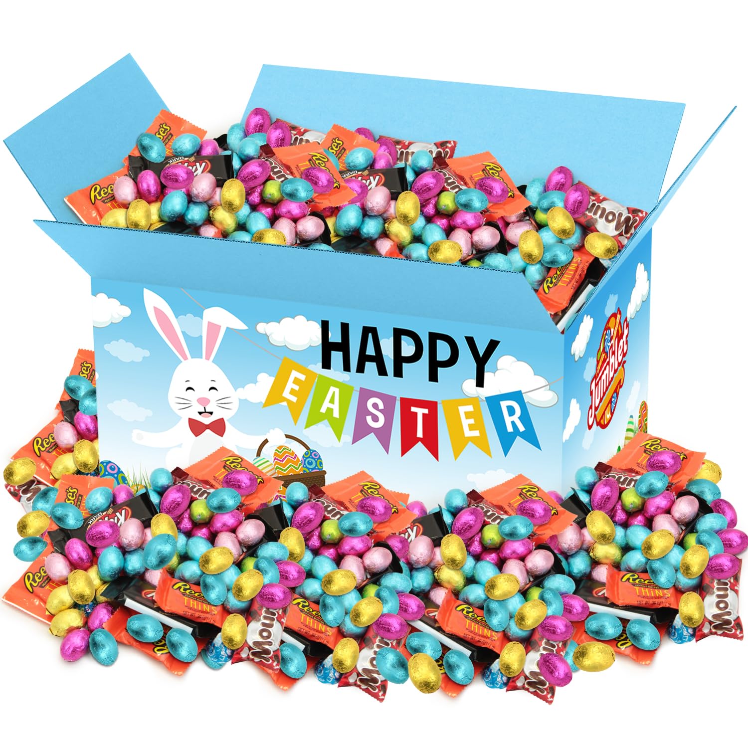 Assorted Easter Chocolate Mix, Pack of Easter Candy Bulk Individually Wrapped, Ideal for Parties and Springtime Events, Perfect for Filling Baskets, Stuffing Eggs and Adding to Candy Dishes (5 Lb)