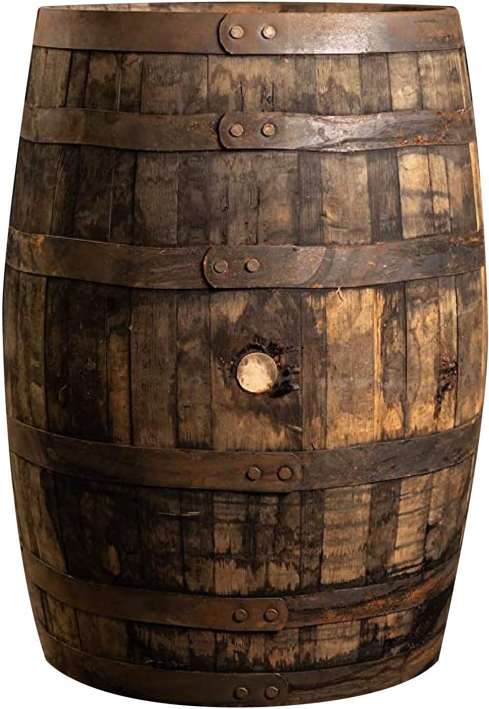 Midwest Barrel Company Authentic Bourbon/Whiskey Barrel (53 Gallon) Used Genuine American White Oak Wood Barrel for Decoration, Furniture & DIY Projects