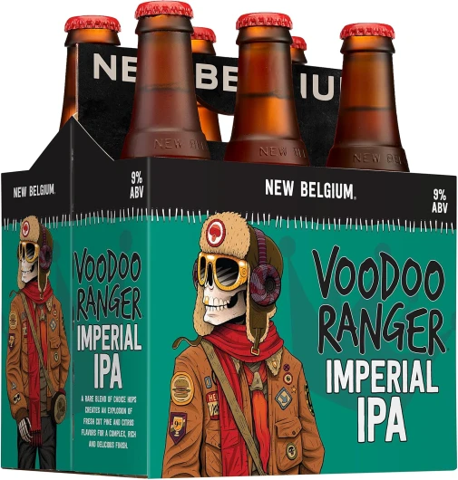 New Belgium Voodo Ranger Imperial IPA, 6 pk, 12 oz bottles, 9% ABV Imperial IPA 12.00 Fl Oz (Pack of 6)