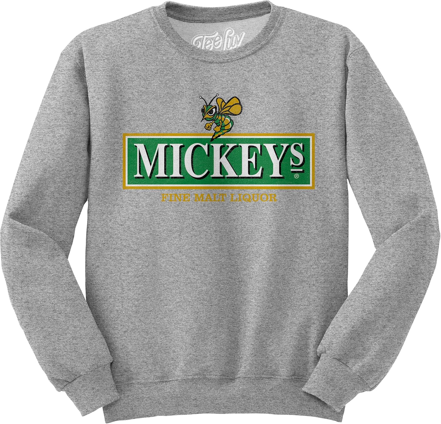 Men's Mickey's Fine Malt Liquor Beer Logo Crewneck Sweatshirt 3X-Large Athletic Heather Gray