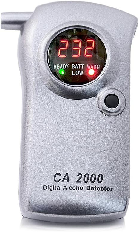 Breathalyzer,Handheld Alcohol Detector for Drunk Driving Concentration, Portable Alcohol Meter for Household Use，with LCD Digital Display and USB Rechargeable