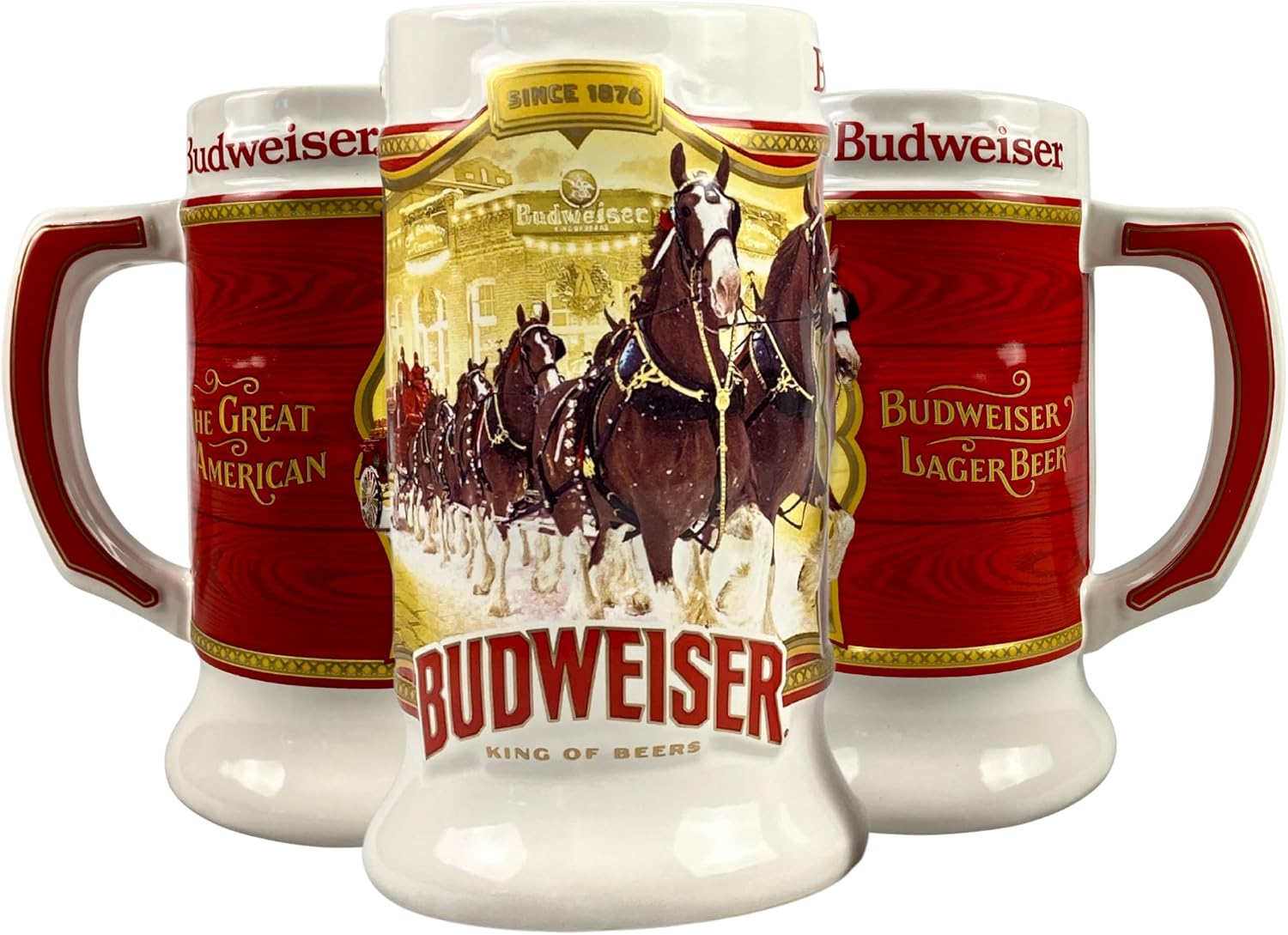 2024 91st Anniversary Limited Edition Collectors SERIES #45 Clydesdale Holiday Stein - Ceramic Beer Mug - Christmas Gift for Men, Father, Husband - Collectable Room Decor for Den, Man Cave