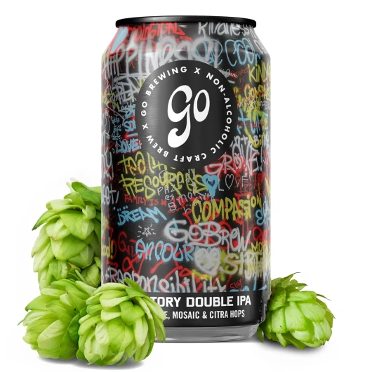 Not Just Another Story Double IPA - Non-Alcoholic Craft Brew - Small Batch, Low-Calorie - Bold Grapefruit & Tropical Papaya Flavor - Smooth Finish, Classic Ingredients (12 Oz, 12 Cans) Double IPA 12 Fl Oz (Pack of 12)
