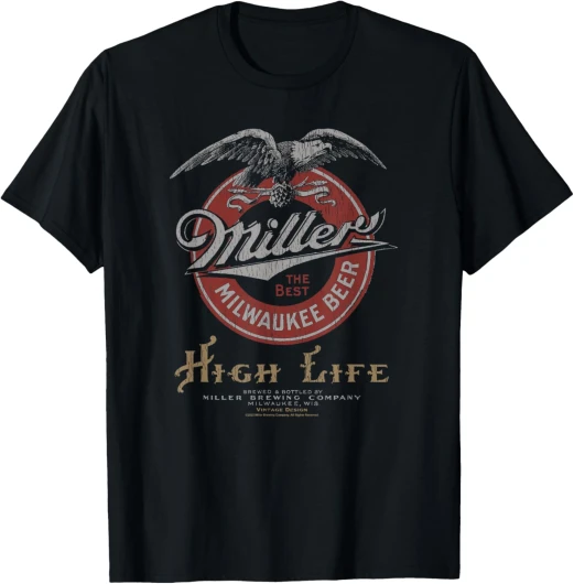 Coors Classic Miller High Life Vintage Beer Logo T-Shirt