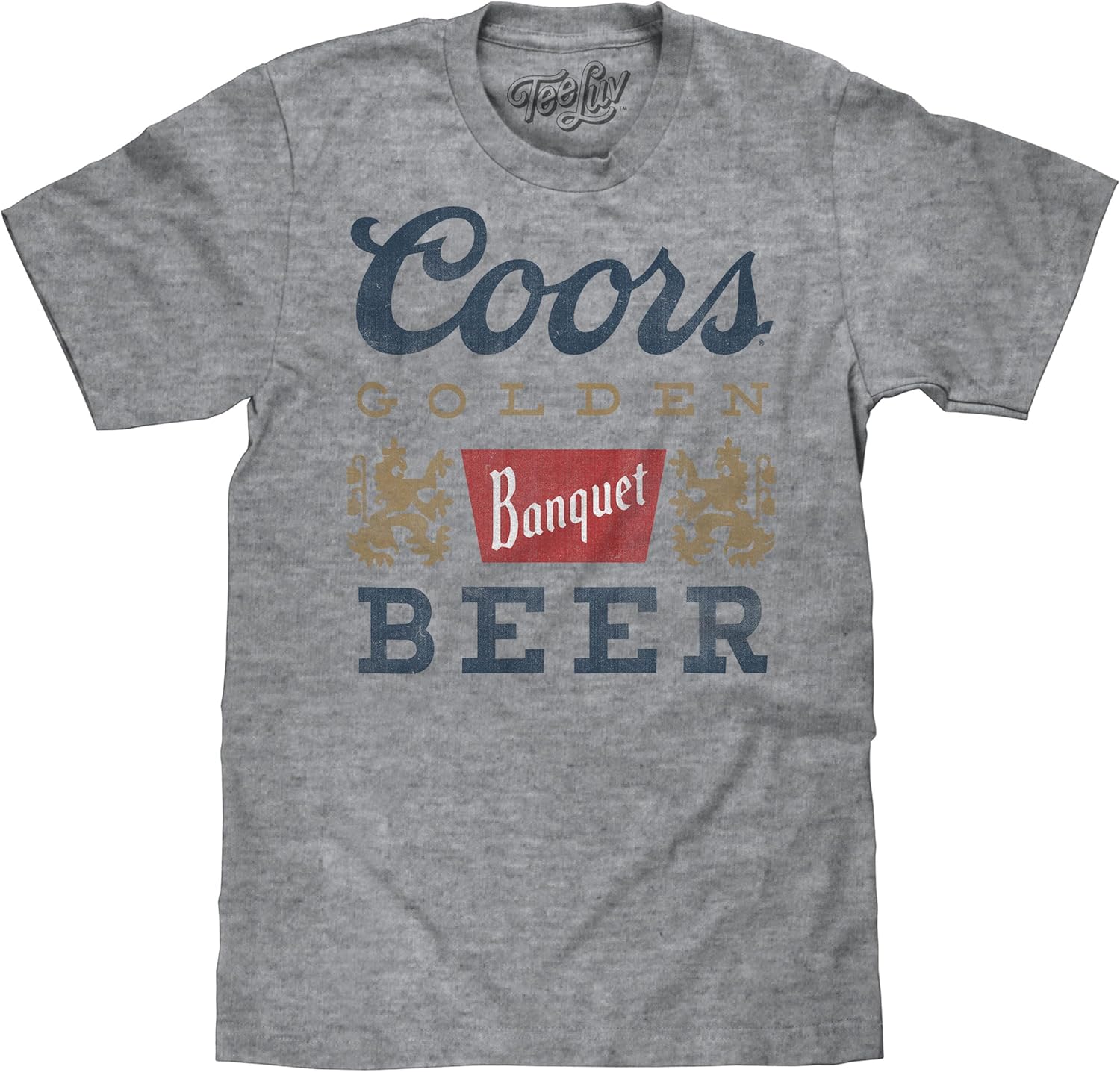 Men's Retro Coors Banquet Beer Shirt Large Graphite Snow Heather