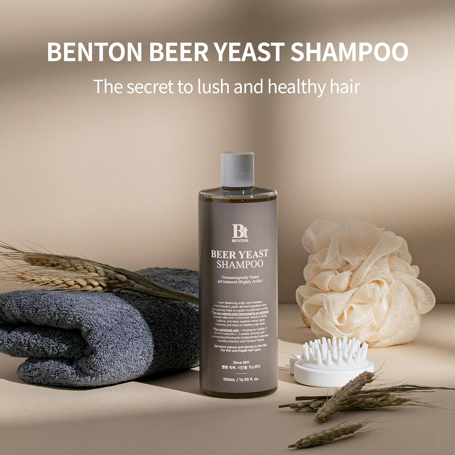 Beer Yeast Shampoo, Hair Loss Relief Biotin Shampoo for Thinning Hair – Volumizing, Regrowth Therapy, Scalp Calming – Paraben, Sulphate Free - 16.0 fl.oz.
