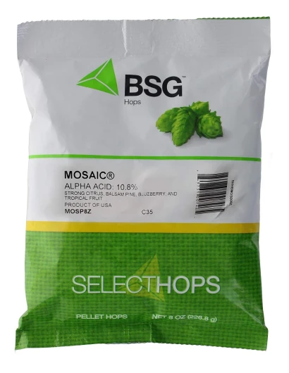 BSG Hops Mosaic™ Hop Pellets 8 oz - BSG Hops Mosaic Hop Pellets 8 oz.