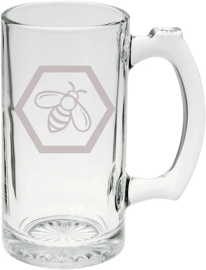 Awesome Bumble Bee Glass Stein Mug 16 ounce