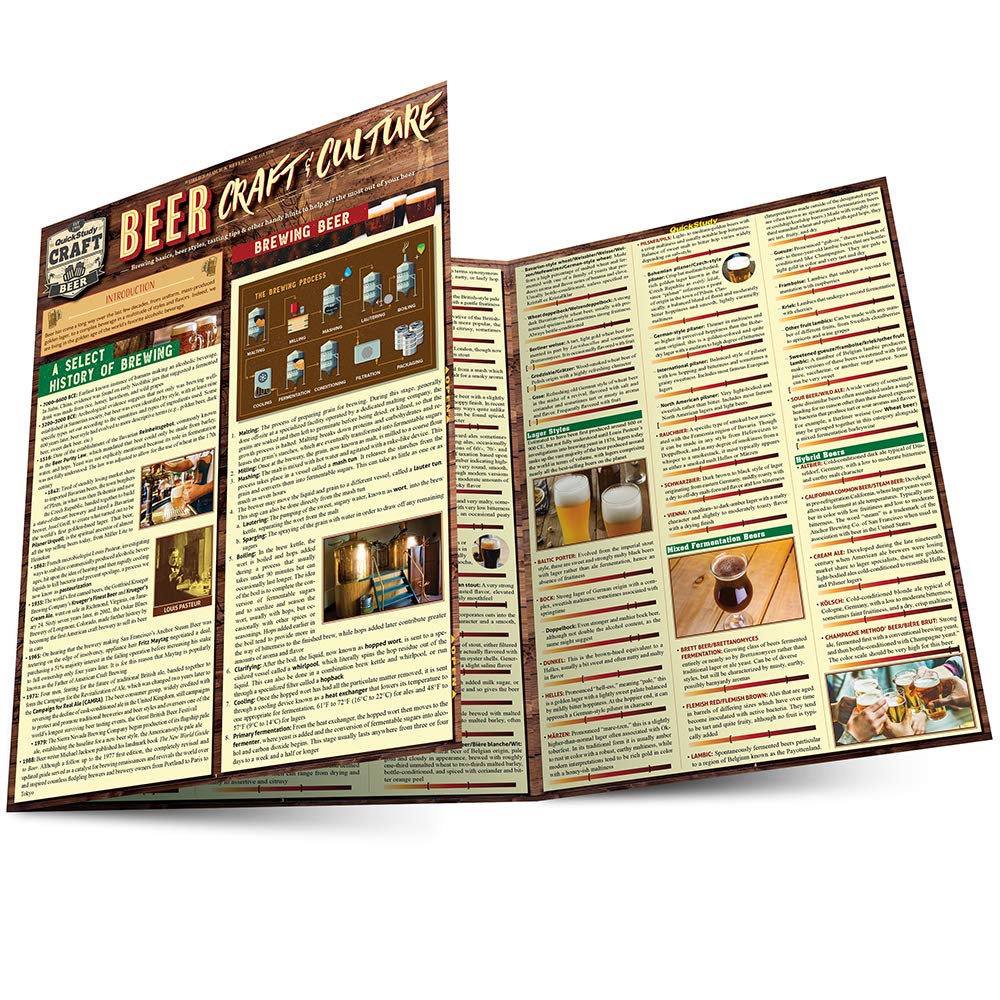 Beer - Craft & Culture: Quickstudy Laminated Reference Guide to Brewing, Ingredients, Styles & More