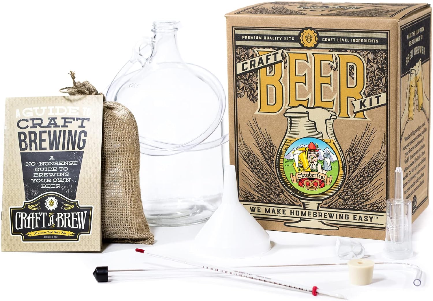 Oktoberfest Ale - Beer Making Kit - Make Your Own Craft Beer - Complete Equipment and Supplies - Starter Home Brewing Kit - 1 Gallon