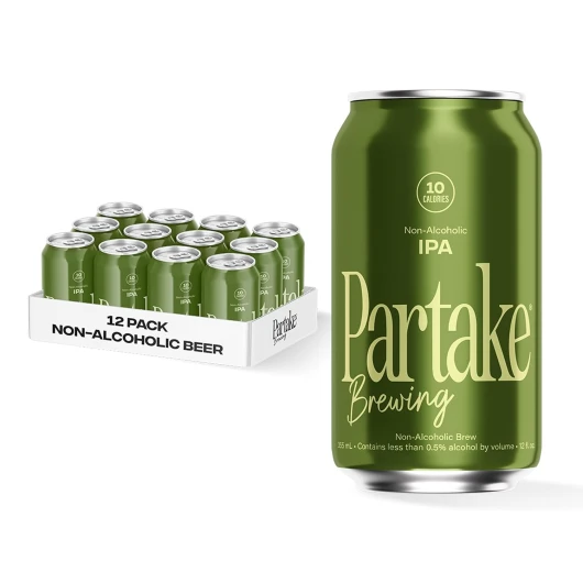 Brewing Craft Non Alcoholic Beer, IPA 12 Pack x 12 Fl Oz Cans - Low Calorie & Carb, No Sugar, All Natural Ingredients - Award-Winning Taste, Non Alcoholic Beer Without the Empty Calories IPA 12 Fl Oz (Pack of 12)