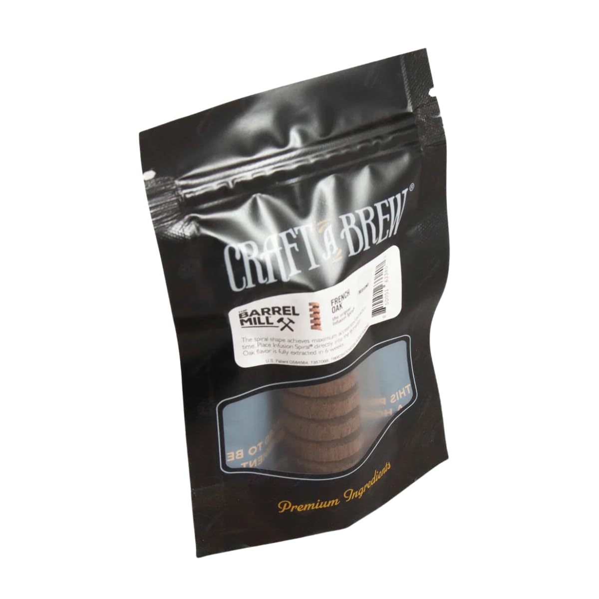 French Oak Infusion Spirals - Medium Toast - For At Home Beer Brewing - Gives Homebrewed Beer A Barrel Aged Flavor - Warm Vanilla - 1 Small Oak Aging Spiral - For 1 gal Batch French Oak - Medium Toast 1 pack