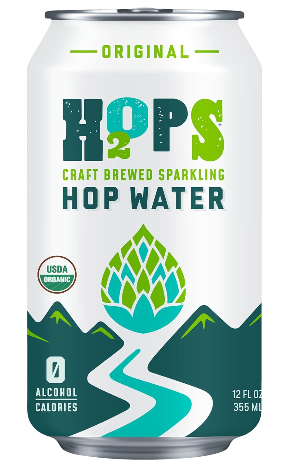 Organic Hop Water - Original (12 Pack) - Zero Calorie, NA Beer, Craft Brewed, Premium Organic Hops, Lightly Carbonated, Gluten Free, Unsweetened, Non Alcoholic drinks Original Hop Water Cans 12 Fl Oz (Pack of 12)