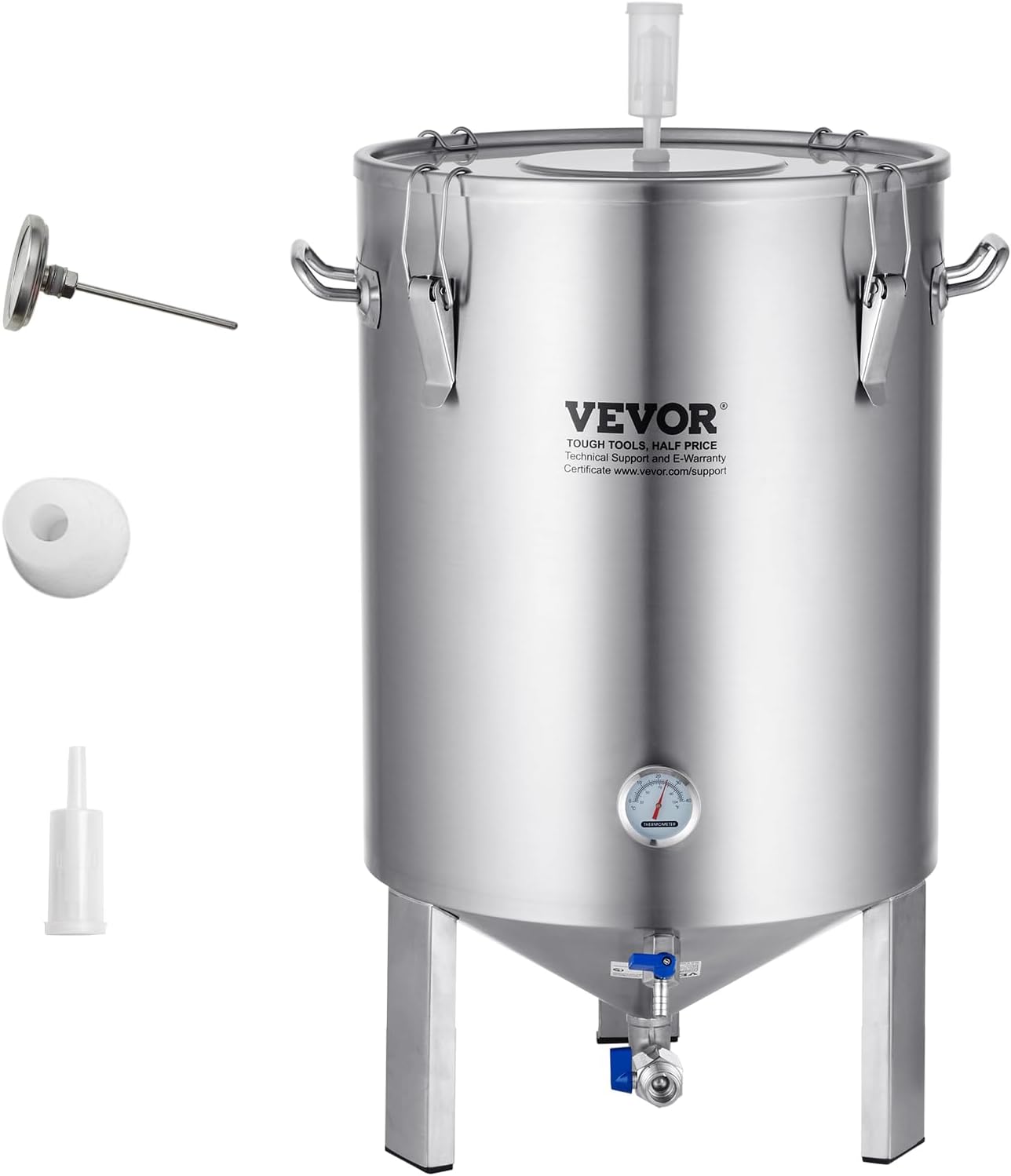 Fermentation Tank 16 Gal,Stainless Steel Beer Brew Fermentor, Brew Bucket Fermentor for Home Brewing with Conical Base Brewing Equipment