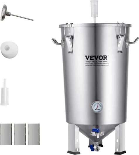 Fermentation tank 8 Gallon Stainless Steel Beer Brew Fermentor Brew Bucket Fermentor for Home Brewing with Conical Base Brewing Equipment