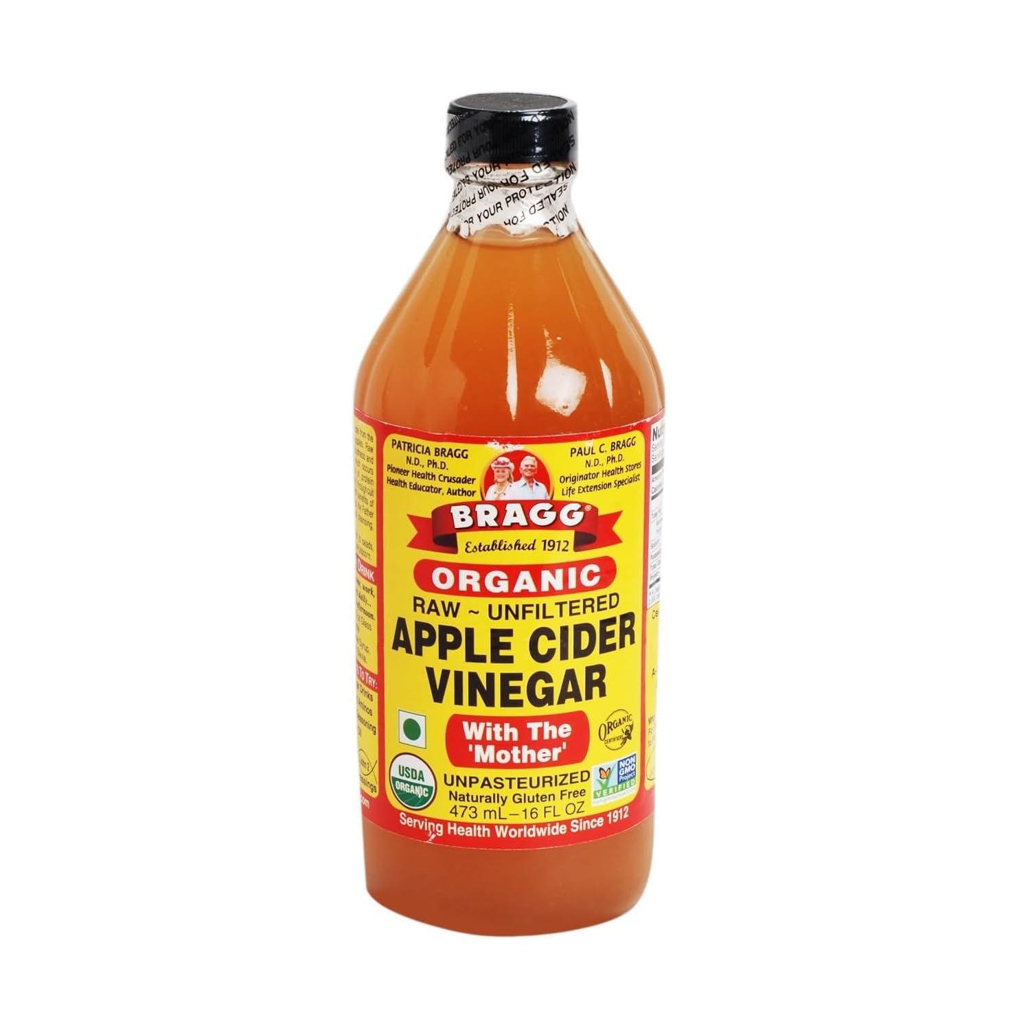 USDA Organic Raw Apple Cider Vinegar, With The Mother 16 Ounces Natural Cleanser, Promotes Weight Loss