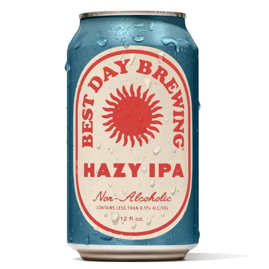 Non-Alcoholic Craft Beer - Premium Ingredients for Full Flavor - Low Carb & Low Calorie (12 fl oz Cans) (12-Pack, Hazy IPA)