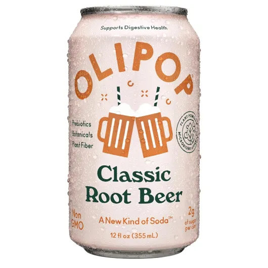 Classic Root Beer Sparkling Tonic, Healthy Soda, Prebiotic Soft Drink, Aids Digestive Health, Contains Prebiotics & 9g of Plant Fiber, Caffeine Free, Low Calorie, Low Sugar, 12 oz