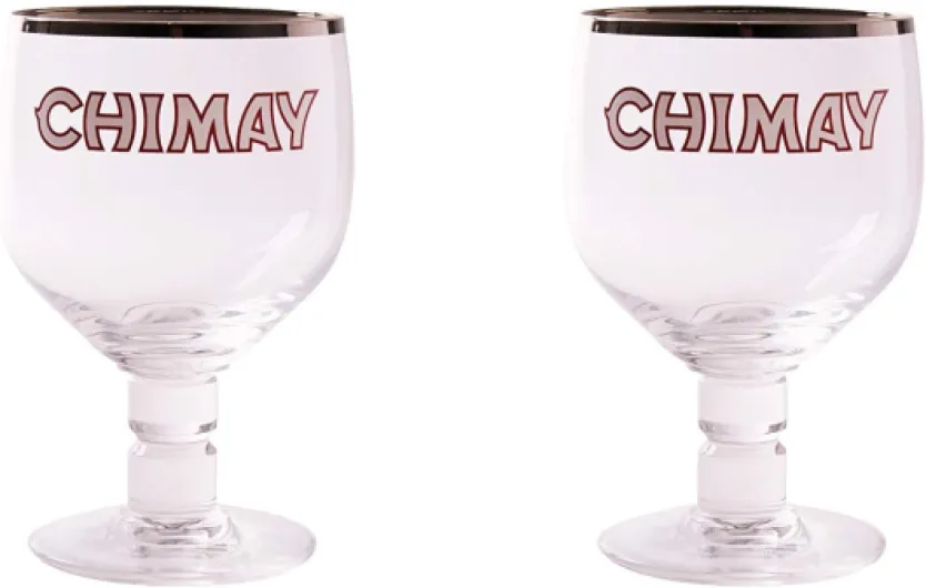 Chimay Trappist Ale Signature Chalice Beer Glasses - 33 CL - Set of 2
