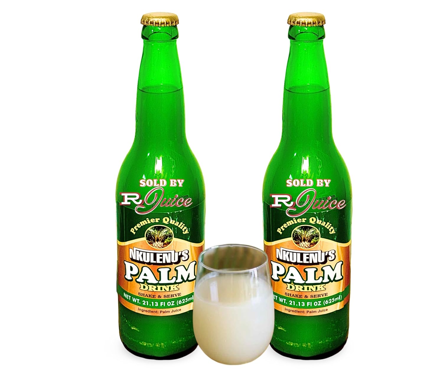 African Palm Wine Drink - Nkulenu's - Palm Juice 21 Fl oz (2 BOTTLES) 21 Fl Oz (Pack of 1)