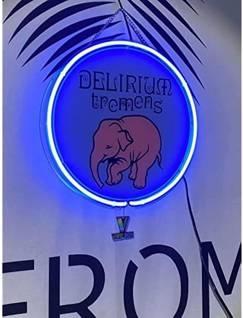 12in Deliriums Tremens Beer Neon Sign Acrylic Beer Pub Bar Handmade Wall Decor Neon Light