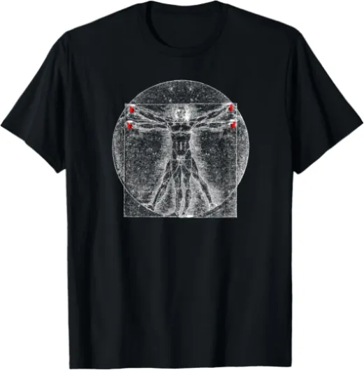 Beertruvian Man - Quadruple Fisting Red Cup Funny Beer Man T-Shirt