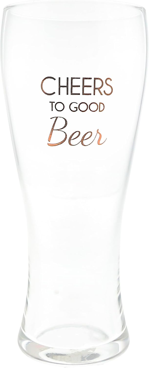 Cheers To Good Beer - 15 Oz Pilsner Pint Glass Beer Enthusiast Brewery Lover Gift Housewarming Groom To Be Groomsman Best Man Wedding Bachelor Present