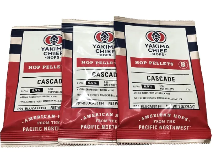 Learn To Brew BC-89Z0-55HN Cascade Hop Pellets for Home Brewing 1 oz , (Packaging may Vary) (Pack of 3), Green
