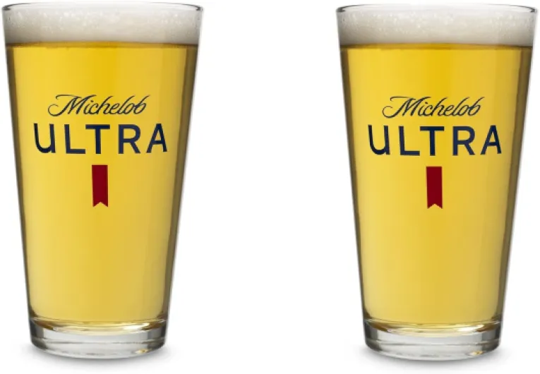 Michelob Ultra 2022 Signature Pint Glasses - Set of 2