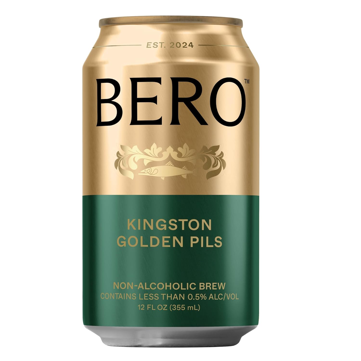 Kingston Golden Pils Non-Alcoholic Beer, 6-Pack Lager-Style Craft Brew, NA Beer by Tom Holland, Golden Taste, Alcohol Alternative Beverages, Drink for Any Occasion Kingston Golden Pils 12 Fl Oz (Pack of 6)