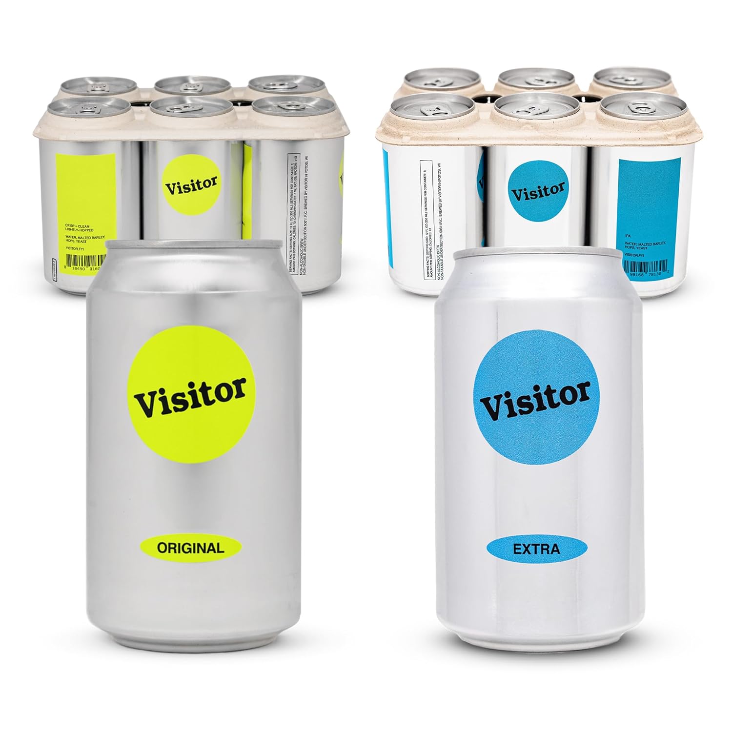 Original Lager & Extra IPA Variety 12-Pack - Non-Alcoholic Beer - 12x12 Oz Cans - Gluten Reduced - Low-Calorie - Non-GMO Malted Barley, Hops & Yeast - 72-79 Calories Variety 12 Fl Oz (Pack of 12)