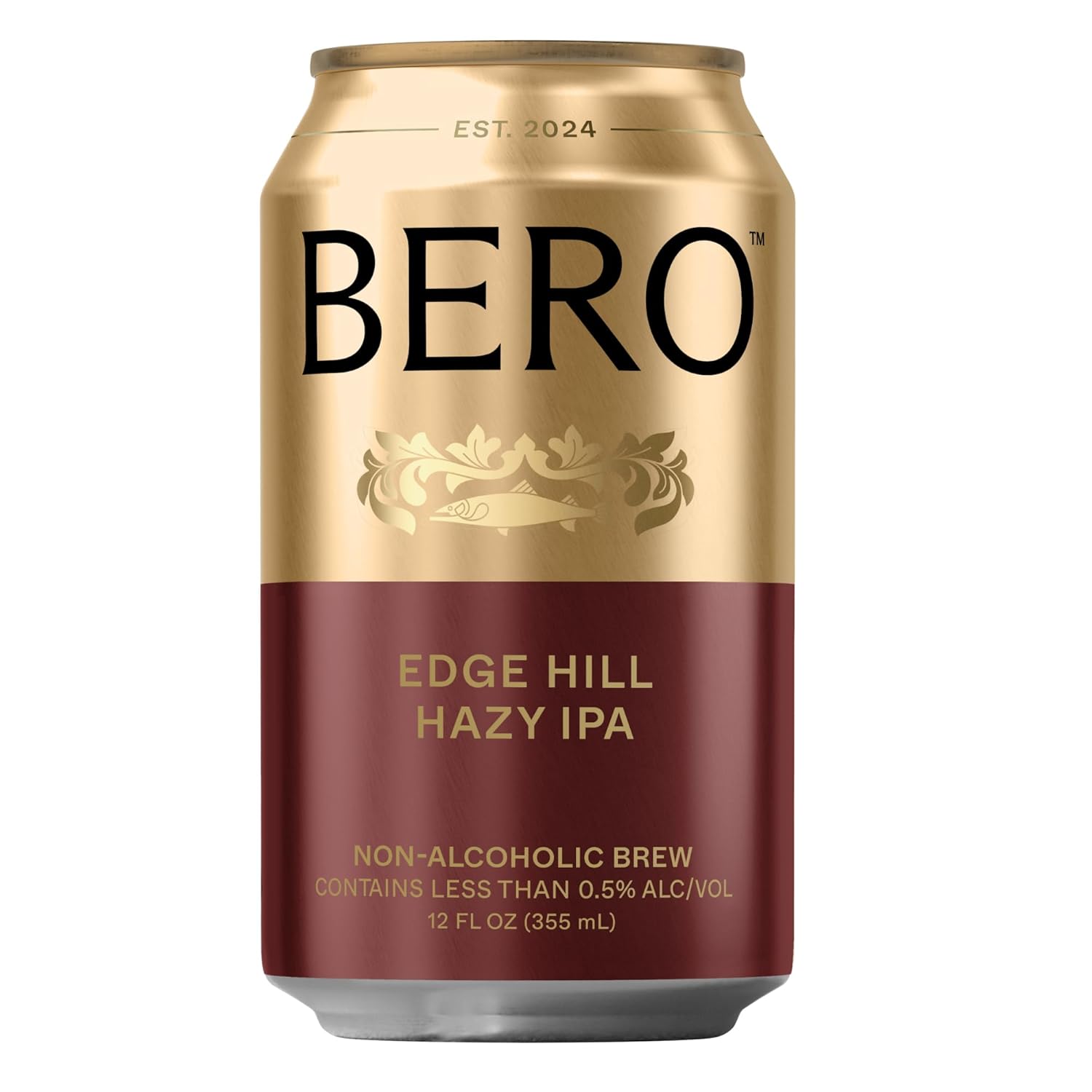 Edge Hill Hazy IPA Non-Alcoholic Beer, 6-Pack Hoppy IPA-Style Craft Brew, NA Beer by Tom Holland, Bold and Hoppy Flavor, Alcohol Alternative Beverages for Any Occasion Edge Hill Hazy IPA 12 Fl Oz (Pack of 6)