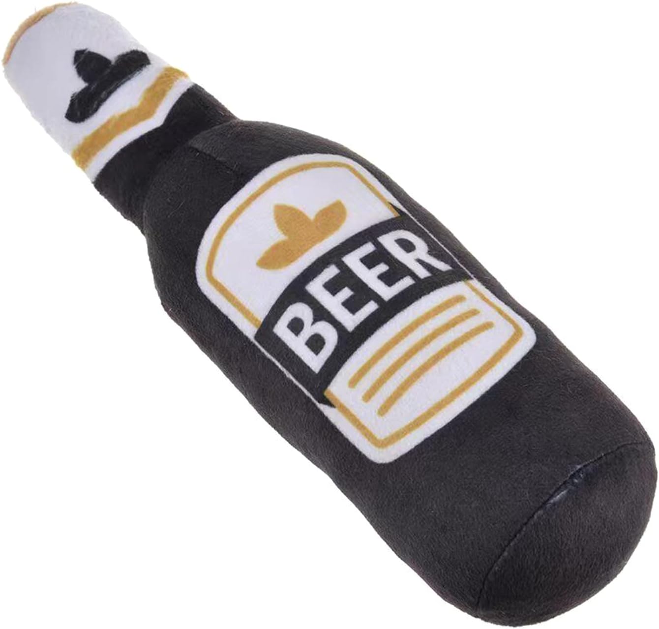 Puppy- Toy for & Small Squeak Tug-of-war Beer-Bottle Shape Plush- Tug-of-war Cartoon Dog Chew Toy