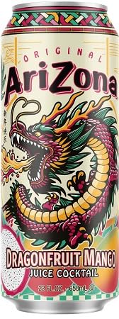 Arizona Dragonfruit Mango Beverage, 22 Oz, 12 Pack