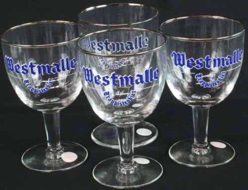 Westmalle Trappist Beer Vintage Chalice - Set of 4