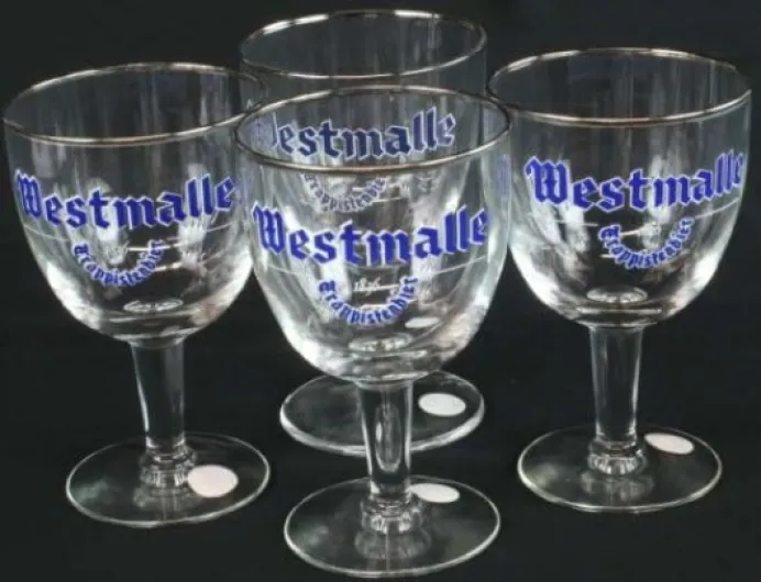 Westmalle Trappist Beer Vintage Chalice - Set of 4