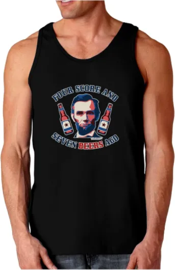 Seven Beers Ago - Lincoln Dark Loose Tank Top Large Black