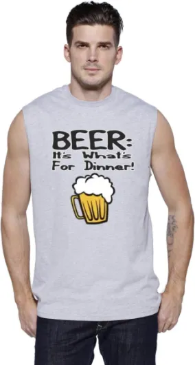 Generic Funny Beer T-Shirt Sleeveless Muscle Tee Tank Top Mens 7X-Large Gray