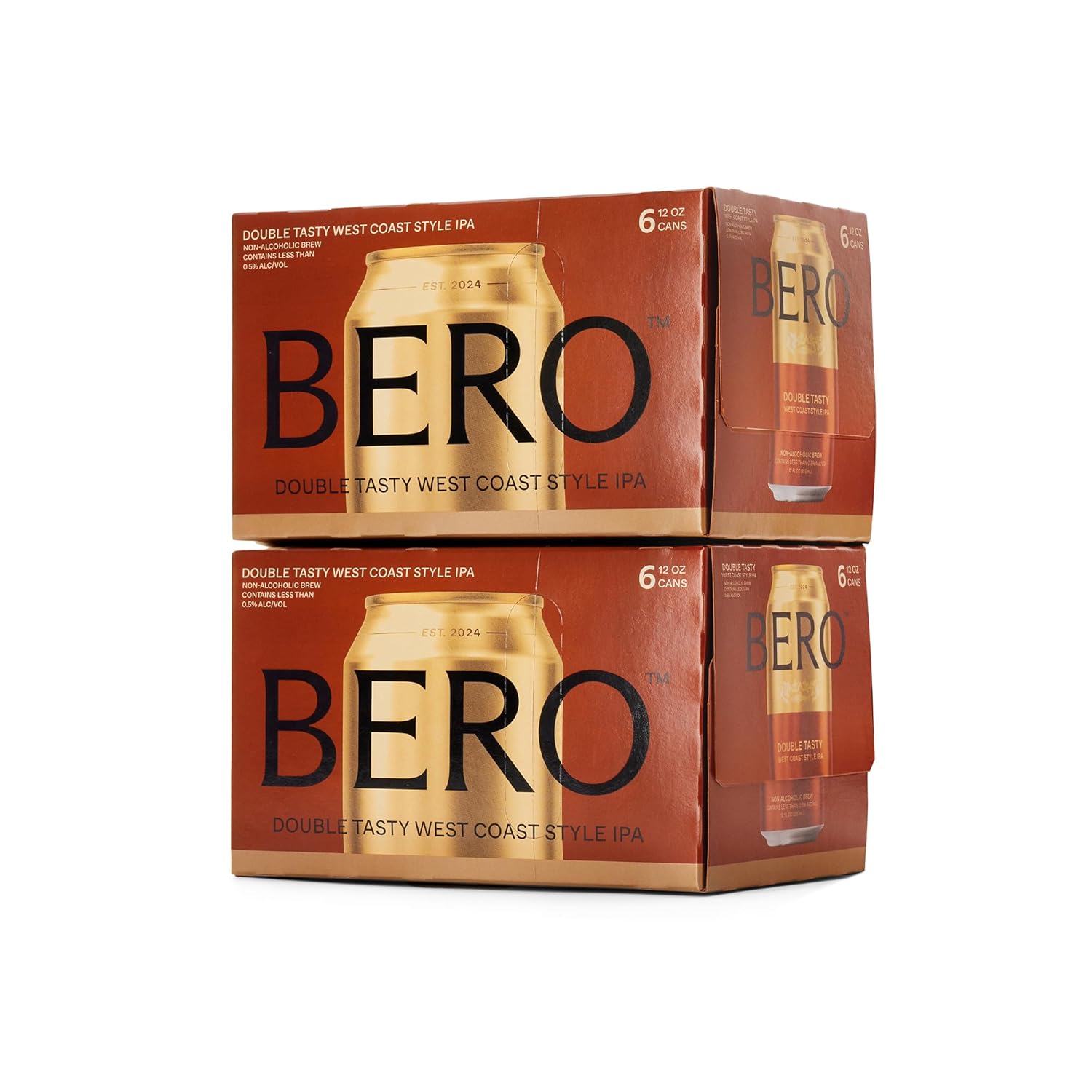 Double Tasty West Coast Style IPA, 12-Pack Non-Alcoholic Craft Ale, Hoppy IPA-Style Craft Brew, Citrus & Pine Flavor, NA Beer by Tom Holland, Alcohol Alternative Beverage for Every Occasion Double Tasty West Coast Style IPA 12 Fl Oz (Pack of 12)