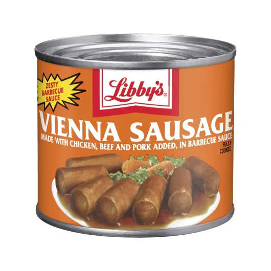 Libby's Vienna Sausages with Barbecue Sauce, Canned Sausage, 4.6 oz (Pack of 24) BBQ