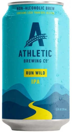 Craft Non Alcoholic Beer, IPA, Pair With Pizza, Burgers, or Tacos, Vegan Hops & Malt Blend With Citrus & Pine Notes, Low Calorie, Run Wild, 6 Pack, 12 FL Oz Cans