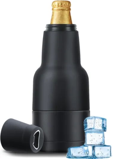 Beer Gift for Men, Lightweight Modelo Beverage Beer Bottle Cooler w/Beer Opener - Double Walled Stainless Steel 12oz - Modelo Beer Bottle Insulator Holder