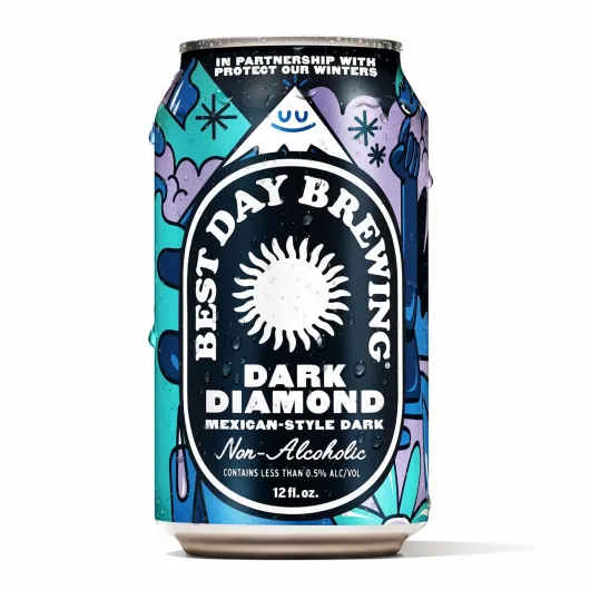 Dark Diamond Mexican-Style Non-Alcoholic Beer, Low Calorie Dark Lager, 65 Calories, 12 Fl Oz Cans, Low Sugar and Carb, Cocoa Finish (12-Pack)