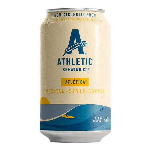 Craft Non Alcoholic Beer, Mexican-Style Copper With Bread, Malt, & Nutty Notes, Pair With Tacos, Spicy or Braised Foods, Vegan, Atlética, 12 Pack, 12 FL Oz Cans Atlética 12 Fl Oz (Pack of 12)