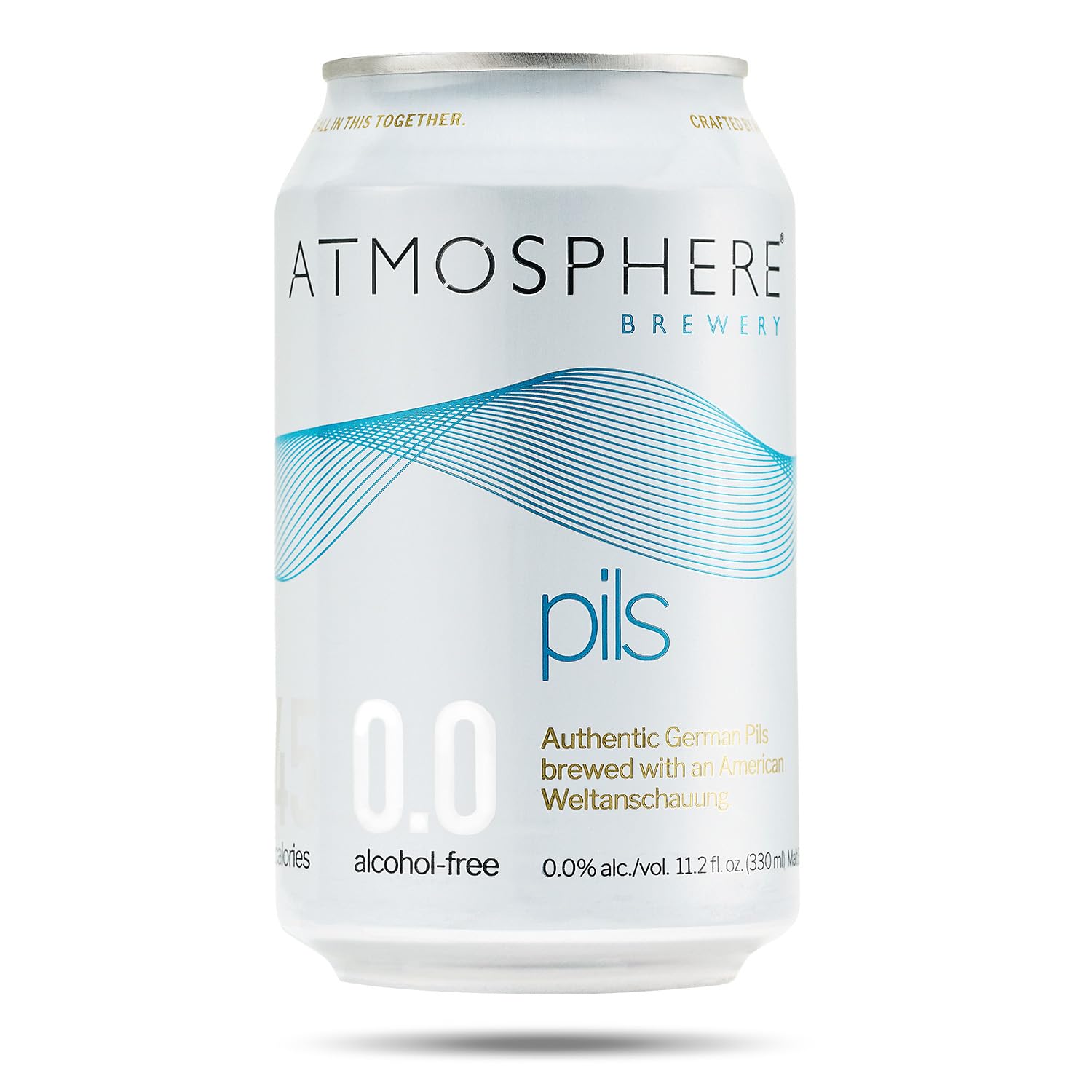 Atmosphere Pils – Non-Alcoholic, Low-Cal 24Pk Pilsner Beer – Award-Winning 0.0% ABV, 45 Calories, Alcohol-Free Beverage Alternative (24-Pack, 11.2 fl oz Cans) - Celebrate More Often with Our Non-Celebrity NA Beer - 24-Pack 24